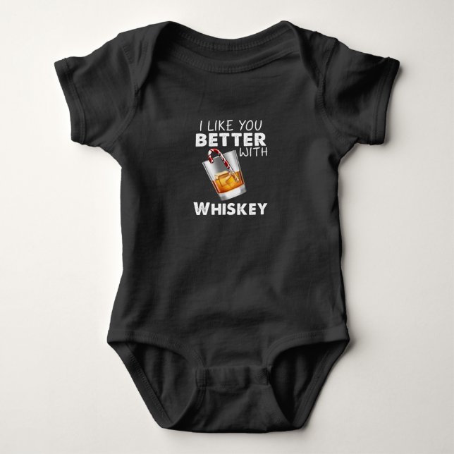 Whiskey Älskare | Jag gillar dig bättre med Whiske T Shirt (Framsida)
