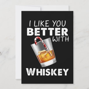 Whiskey Älskare Jag gillar dig bättre med Whiske Tack Kort