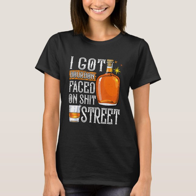Whiskey and Bourbon Funny Drinking Party New Orlea T Shirt (Framsida)