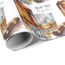 Whiskey and Cigar Men’s Birthday Party Presentpapper