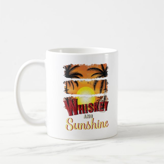 Whiskey and Sunshine, Orange Sunset Summer Kaffemugg (Vänster)