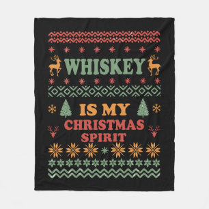 Whiskey är min julklapp som är konstig ful sweater fleecefilt