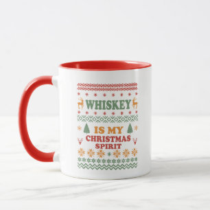 Whiskey är min julklapp som är konstig ful sweater mugg