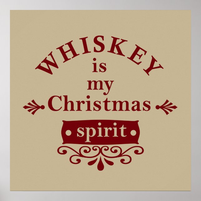 whiskey är min julsprit poster (Framsidan)