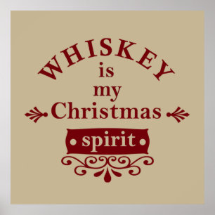 whiskey är min julsprit poster
