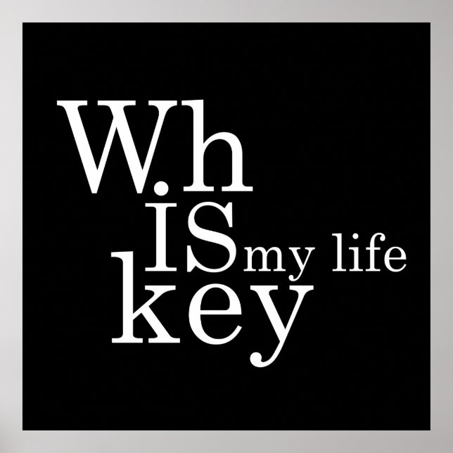 whiskey är mitt liv poster (Framsidan)