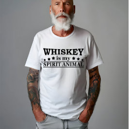 Whiskey är mitt spritdjur ord t shirt