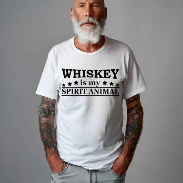 Whiskey är mitt spritdjur ord t shirt (Skapare uppladdad)