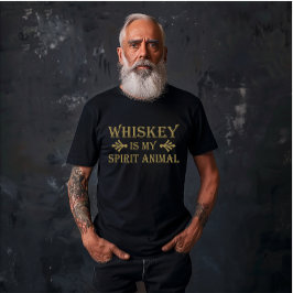 Whiskey är mitt spritdjur ord t shirt