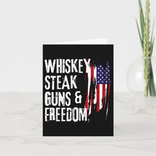 Whiskey Biffa Vapen Och Frihet Cool Whiskey Frihet Kort (Framsida)