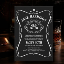 Whiskey Black White Label Old nr 50-årsdag