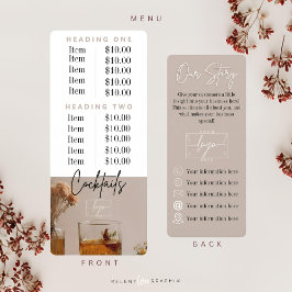 Whiskey | Boho Flowers | Meny