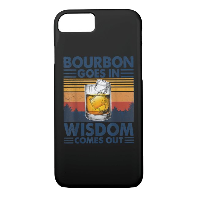 Whiskey Bourbon Goes in Wisdom kommer ut Case-Mate iPhone Skal (Baksida)