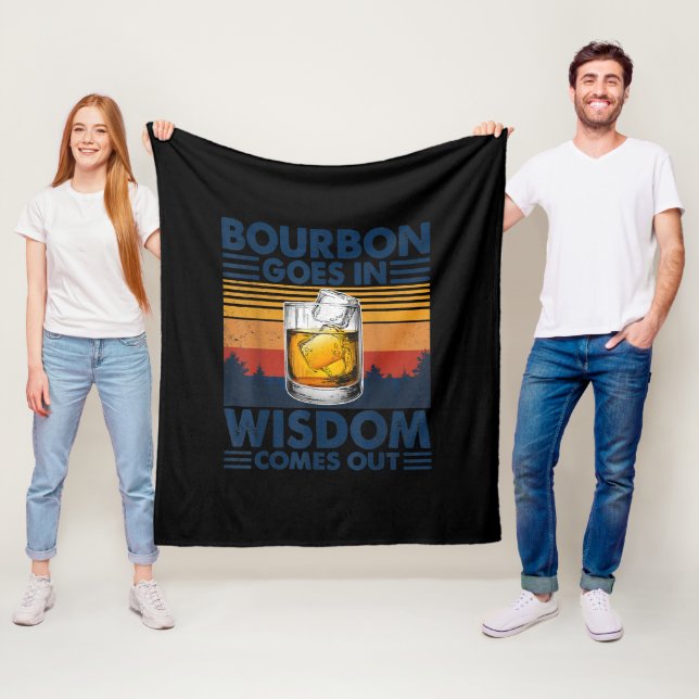 Whiskey Bourbon Goes in Wisdom kommer ut Fleecefilt (På plats)
