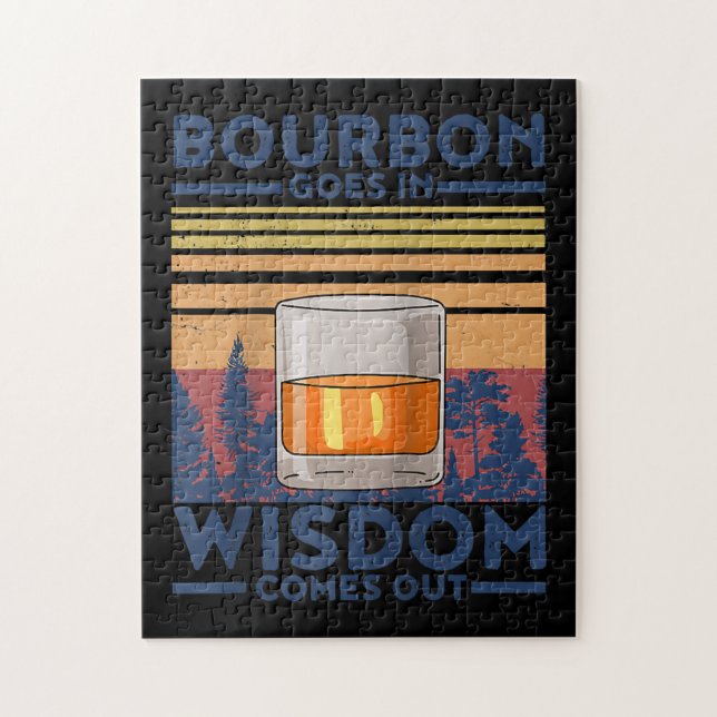 Whiskey Bourbon Goes in Wisdom kommer ut Pussel (Vertikal)