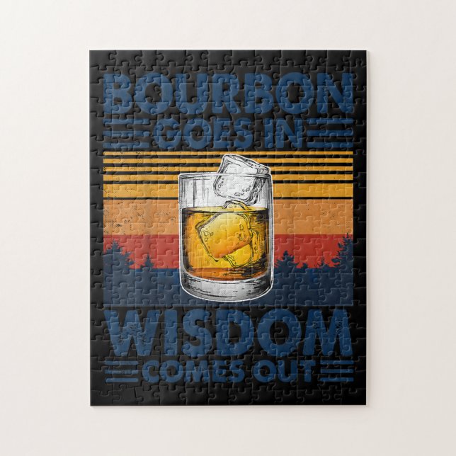 Whiskey Bourbon Goes in Wisdom kommer ut Pussel (Vertikal)