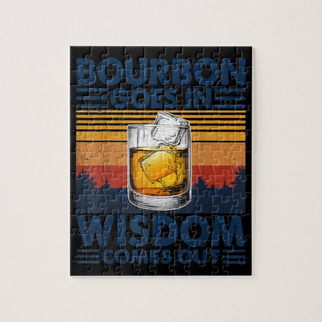 Whiskey Bourbon Goes in Wisdom kommer ut Pussel (Vertikal)