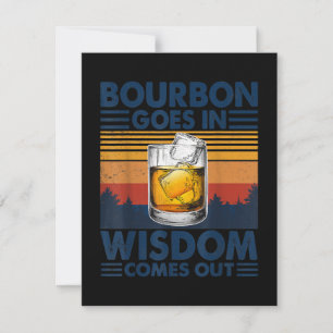 Whiskey Bourbon Goes in Wisdom kommer ut Tack Kort