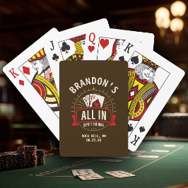 Whiskey Brown Bachelor Party Custom Poker Casinokort