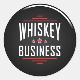 Whiskey Business Classic Round Sticker Runt Klistermärke