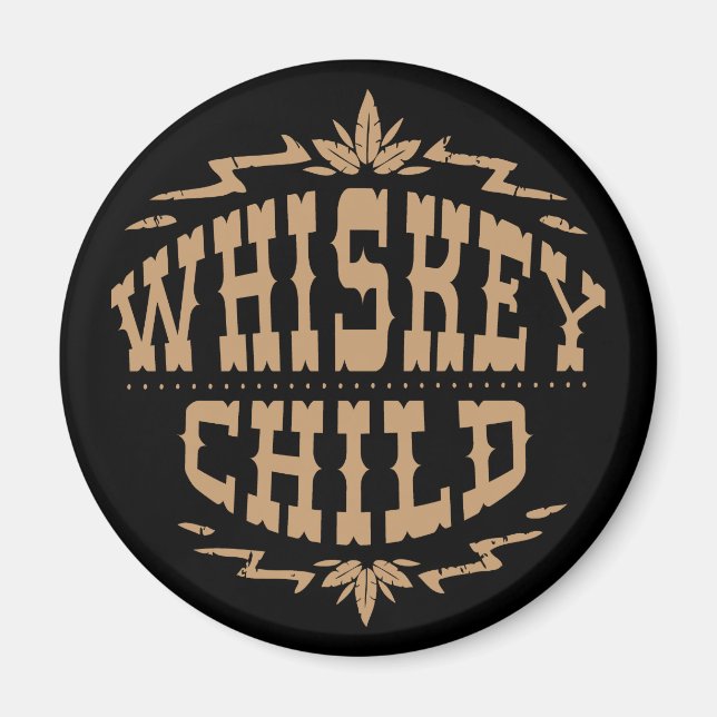 WHISKEY CHILD - Black Magnet w/Fall Harvest Logoty (Framsidan)