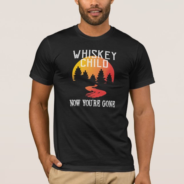 WHISKEY CHILD - Svart sjöfart med/nu Du är Borta L T Shirt (Framsida)