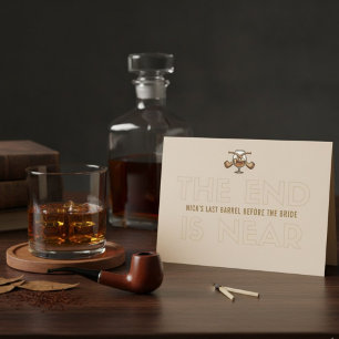 Whiskey & Cigar Bröllopsfest för Brudgummen Inbjud Inbjudningar