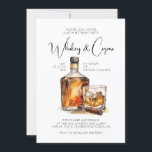 Whiskey & Cigars Herres Birthday Inbjudningar<br><div class="desc">Fira din speciella dag i stil med vår "Whiskey and Cigars Herres' Birthday Bjud". Dessa inbjudningar av ett slag förmedlar elegans och sofistikering, perfekt för den framstående mannen. En smakfull blandning av vintage och rustik charm, dessa inbjudningar är försedd med en illustration av toppnoch whiskey och premiumcigarrer. De är perfekter...</div>