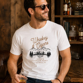 Whiskey & Cigars Sällskapsresa Stuga Hus vid sjö T Shirt
