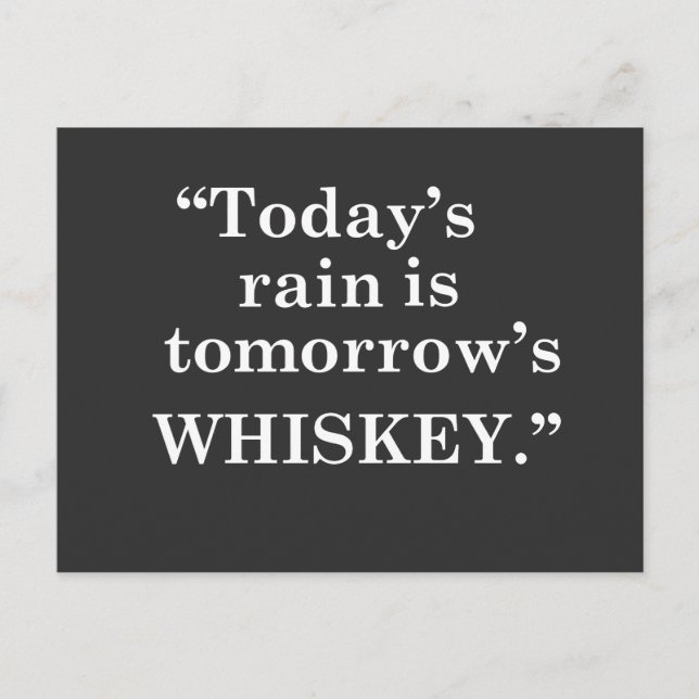 Whiskey-citat roliga dricksordspråk vykort (Framsida)