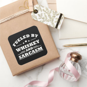 Whiskey citerar lustig alkohol ord fyrkantigt klistermärke