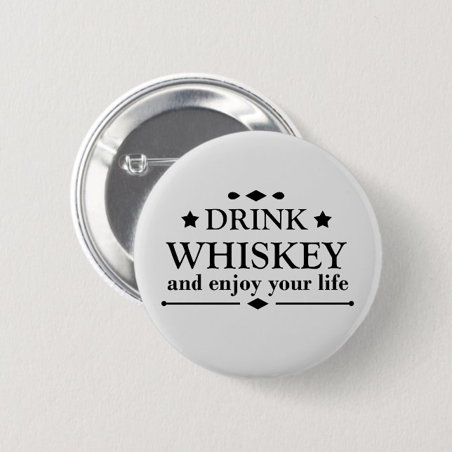 Whiskey citerar lustig alkohol ord knapp (Framsida & baksida)