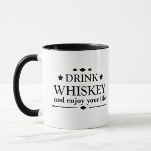 Whiskey citerar lustig alkohol ord mugg