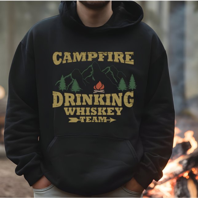 Whiskey citerar lustig campingkamper ord hoodie (Skapare uppladdad)