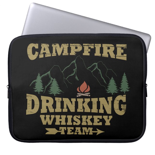 Whiskey citerar lustig campingkamper ord laptop fodral (Framsidan)