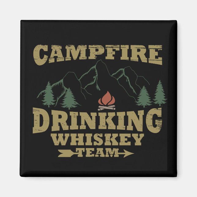 Whiskey citerar lustig campingkamper ord magnet (Framsidan)