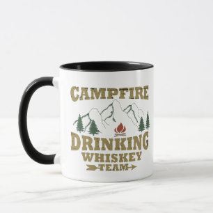 Whiskey citerar lustig campingkamper ord mugg