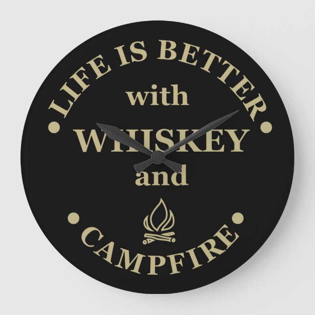 Whiskey citerar lustig campingkamper ord stor klocka (Framsida)