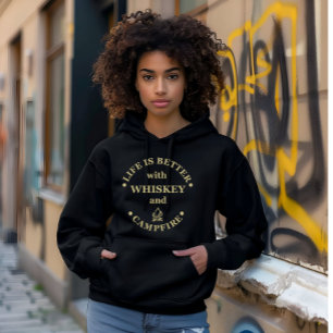 Whiskey citerar lustig campingkamper ord t shirt