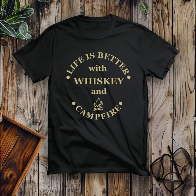 Whiskey citerar lustig campingkamper ord t shirt (Skapare uppladdad)