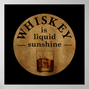 Whiskey citerar lustig drickande av ord poster