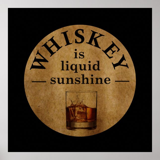 Whiskey citerar lustig drickande av ord poster (Framsidan)