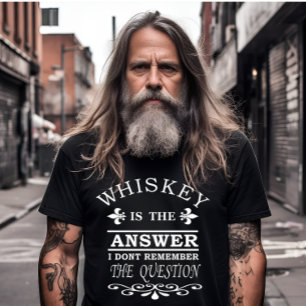 Whiskey citerar lustig drickande av ord t shirt