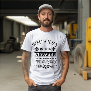 Whiskey citerar lustig drickande av ord t shirt