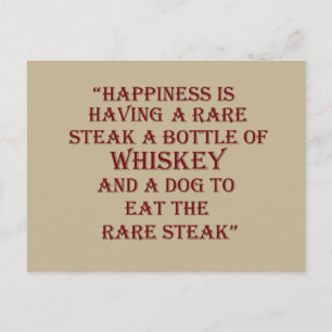 Whiskey citerar lustig drickande av ord vykort