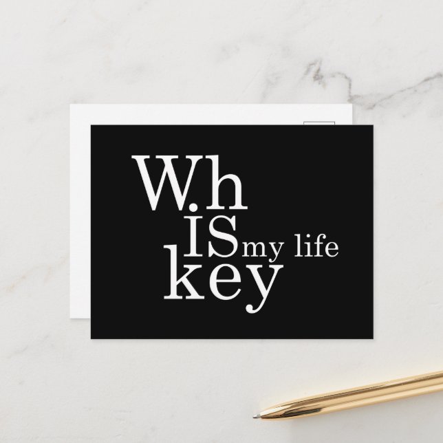 Whiskey citerar lustiga ord-presenter helg vykort (Fram/Back In Situ)