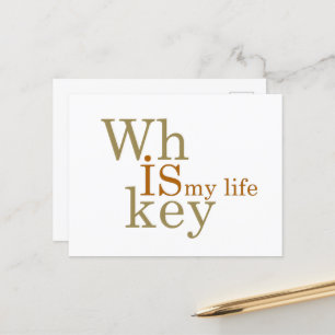 Whiskey citerar lustiga ord-presenter helg vykort