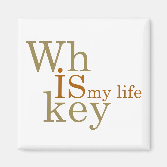 Whiskey citerar lustiga ord-presenter magnet (Framsidan)