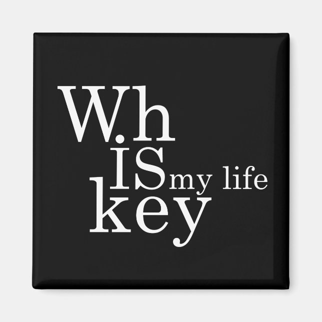 Whiskey citerar lustiga ord-presenter magnet (Framsidan)