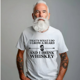 Whiskey citerar lustigt skäggigt ord t shirt